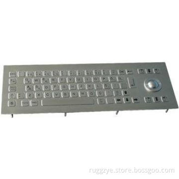 Small Stainless Steel Keyboard with trackball  / rugged key